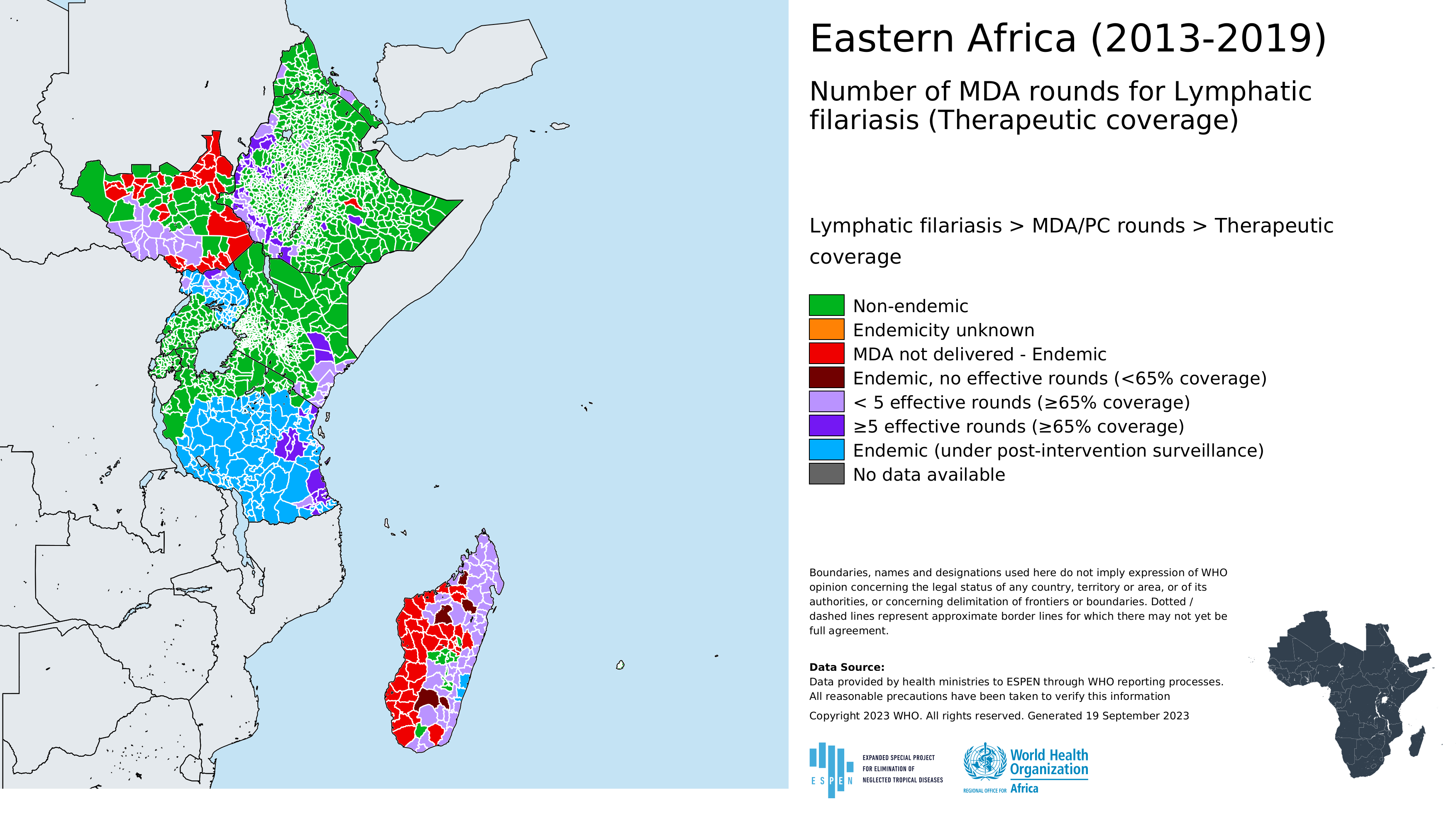 MAP Eastern Africa Lf Iu Mda Pc Rounds Therapeutic 2013 2019 Landscape 