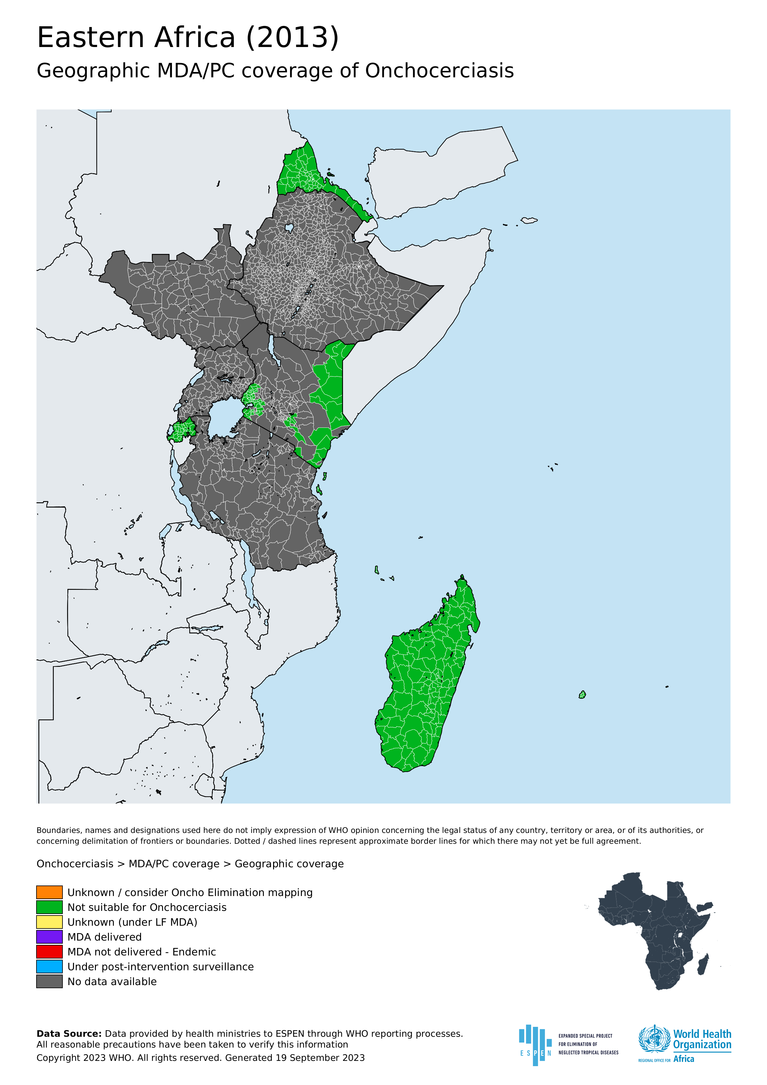 MAP Eastern Africa Oncho Iu Mda Pc Coverage Geographic 2013 Portrait 